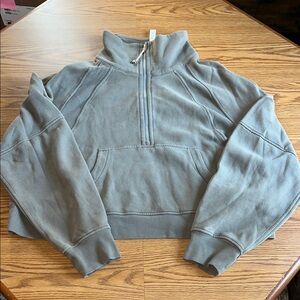 Lululemon Athletica Olive Gray Cowl Neck Sweater (XL/XXL)